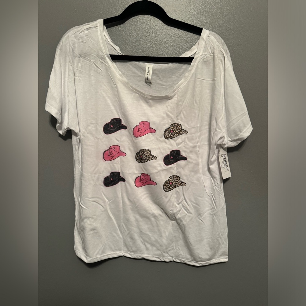 Pink Lily Cowgirl Hat Slouchy Tee